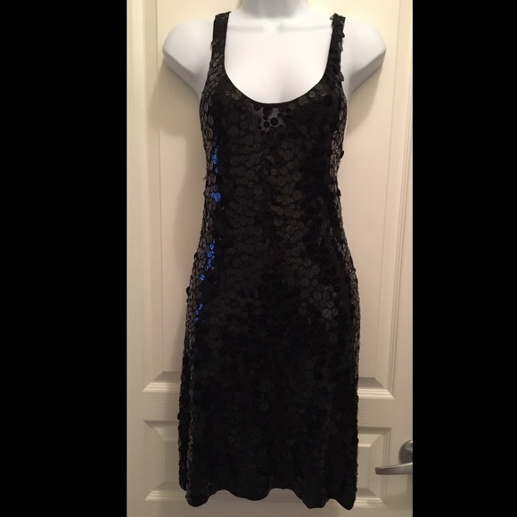 NWOT The Limited Black Sequin Dress XS - Picture 3 of 5